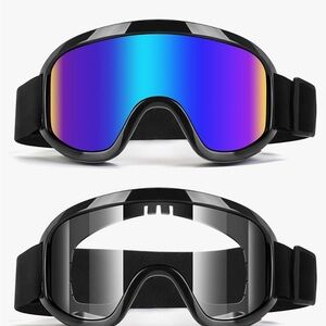 Black Clear Dirt Bike Goggles